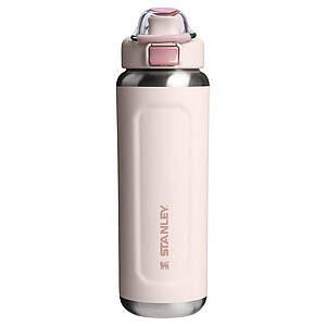 Recyklovaná láhev na vodu z nerezové oceli Stanley Classic Wellspring 710 ml, světle růžová