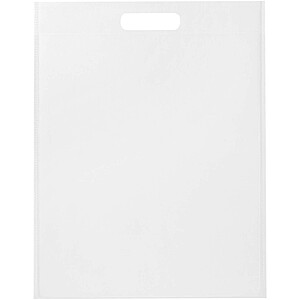 Recyklovaná nákupní taška se zipem, bílá