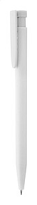 Recyklované kuličkové pero, bílá