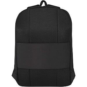 Recyklovaný batoh na notebook o velikosti 15” s ochranou proti krádeži, černá