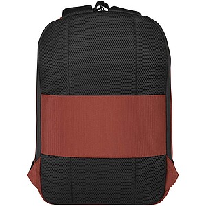 Recyklovaný batoh na notebook o velikosti 15” s ochranou proti krádeži, středně oranžová