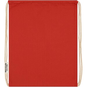 RecyklovanÝ bavlněný stahovací batoh 140g/m2, červená