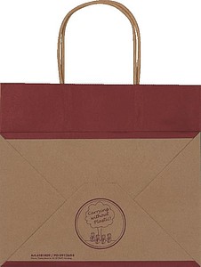 Recyklovaný papírový sáček malý,vínová