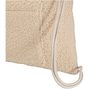 Recyklovaný sherpa šňůrkový batoh, béžová