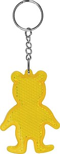 Reflexní klíčenka ve tvaru medvěda,žlutá