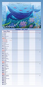 Rodinný plánovač 2027, měsíční nástěnný kalendář
