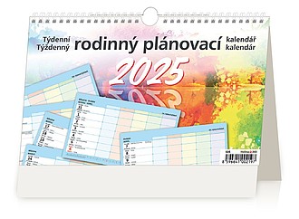 Rodinný plánovací kalendář 2025, stolní kalendář - reklamní kalendáře