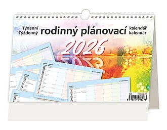 Rodinný plánovací kalendář 2027, stolní kalendář - reklamní kalendáře