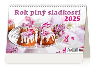 Rok plný sladkostí 2025, stolní kalendář - reklamní kalendáře