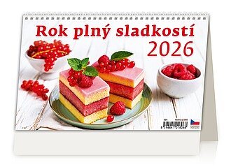 Rok plný sladkostí 2027, stolní kalendář - reklamní kalendáře