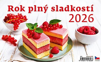 Rok plný sladkostí 2027, stolní kalendář