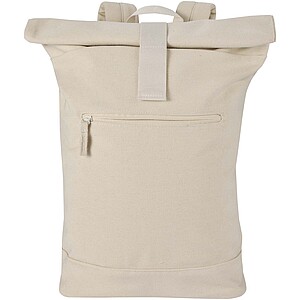Rolovací batoh na notebook velikosti 14” z recyklovaného GRS, béžová