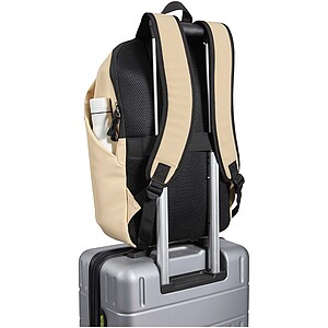 Rolovací batoh na notebook velikosti 15” z recyklovaného GRS, béžová