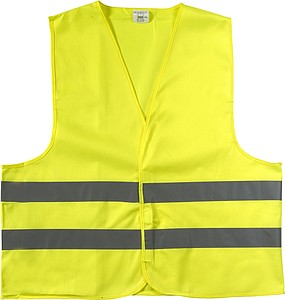 Rozlišovací vesta, žlutá, velikost M - reflexní vesta s potiskem