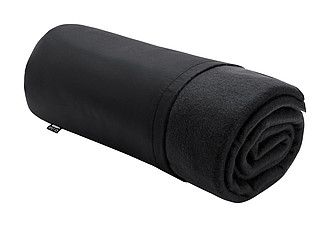RPET fleecová deka 120x150cm, černá - reklamní předměty