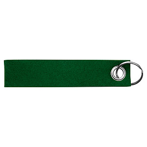RPET plstěný kroužek na klíče, zelený