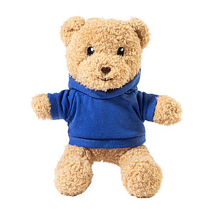 RPET plyšový medvídek s kapucí, královská modrá