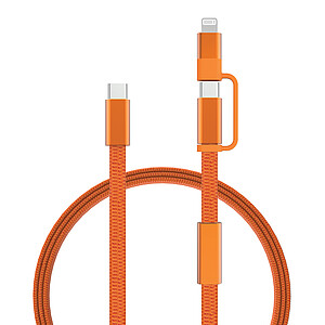 Rychlonabíjecí kabel Arc 2 v 1 z RCS 60W 120 cm, oranžová