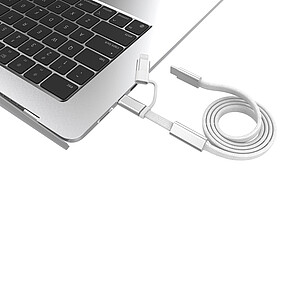 Rychlonabíjecí kabel Arc 2 v 1 z RCS 60W 120 cm, šedá