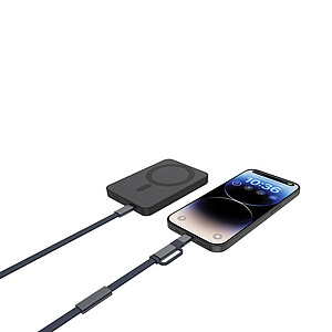 Rychlonabíjecí kabel Arc 2 v 1 z RCS 60W 120 cm, světlá námořní modrá