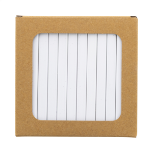 Sada 12 hranatých pastelek, bílá - reklamní pastelky