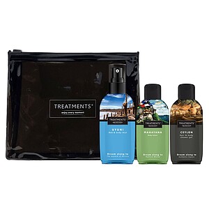 Sada 3 ks cestovní kosmetiky (50 ml) TREATMENTS® v praktické Etui taštičce - Uyuni, Mahayana, Ceylon - reklamní předměty