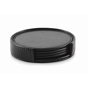 Sada 4 PU podtácků, černá - reklamní předměty