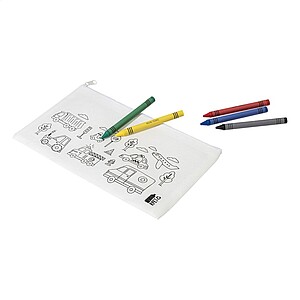 Sada 5 voskovek a pouzdra k vybarvení - reklamní pastelky