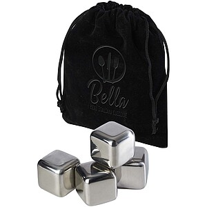 Sada chladících kostek z nerezové oceli, černá