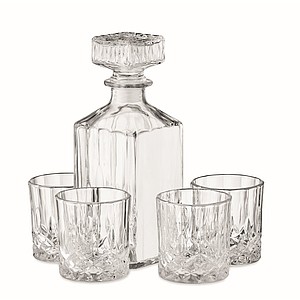 Sada karafy a 4 sklenic na whisky - sklenice s vlastním potiskem