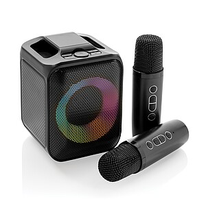 Sada na karaoke s dvojitým mikrofonem Singvibe z RCS plastu, černá