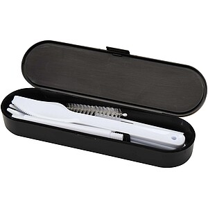 Sada příborů s bambusovým víčkem, černá