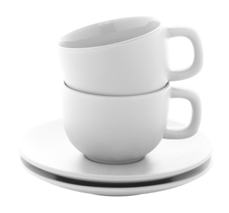 Sada šálků na espresso 85 ml, bílá - reklamní hrnky