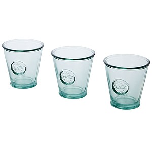 Sada tří 250ml sklenic z recyklovaného skla - sklenice s vlastním potiskem