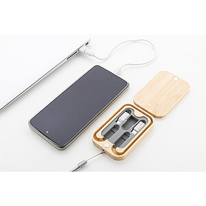 Sada USB nabíjecích kabelů, světle hnědá