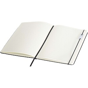 Sada zápisníku A5 s tvrdou obálkou a kuličkovým perem, černá/bílá