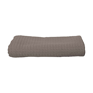 Saunová osuška OLIMA SAUNA WAFFLE BATH TOWEL, 70 × 140 cm, sv. šedohnědá