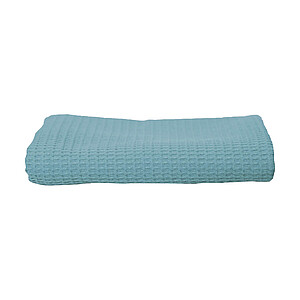 Saunová osuška OLIMA SAUNA WAFFLE BATH TOWEL, 70 × 140 cm, světle modrá