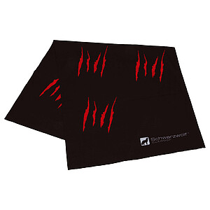SCHWARZWOLF BANDANA Multifunkční šátek z mikrovlákna, černá/červená