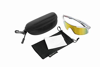 SCHWARZWOLF BARWON Sportovní polarizační brýle, bílá - reklamní předměty