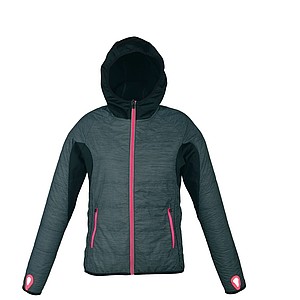 SCHWARZWOLF MODOC bunda dámská šedá,růžový zip, XXL