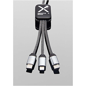 SCX.design C33 60 W nabíjecí kabel typu C s dvojitým podsvíceným logem, tmavě šedý melír