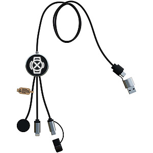 SCX.design C34 nabíjecí kabel pro chytré hodinky 7 v 1, černá - reklamní předměty