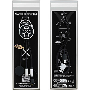 SCX.design C34 nabíjecí kabel pro chytré hodinky 7 v 1, černá