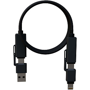 SCX.design C59 100 W magnetický silikonový nabíjecí kabel, černá