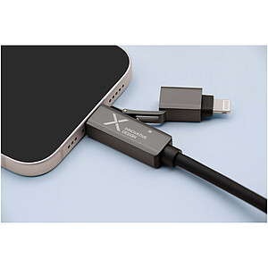 SCX.design C59 100 W magnetický silikonový nabíjecí kabel, černá