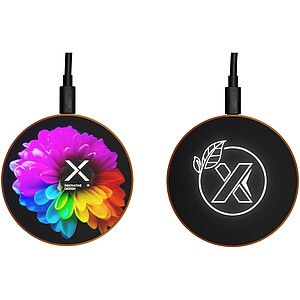 SCX.design W13 dřevěná bezdrátová nabíjecí stanice, hnědá - reklamní předměty