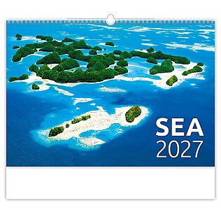 Sea 2027, nástěnný kalendář, prodloužená záda - reklamní kalendáře