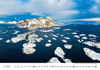 Sea 2027, nástěnný kalendář, prodloužená záda