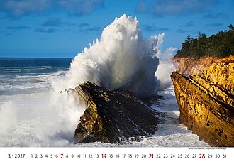 Sea 2027, nástěnný kalendář, prodloužená záda